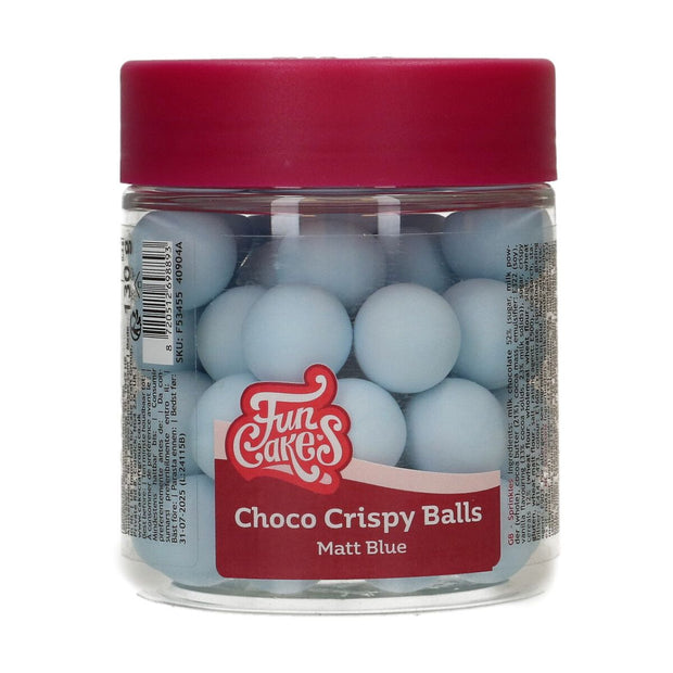 FunCakes Choco Crispy Ballen - Mat Blauw