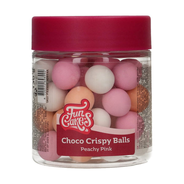 FunCakes Choco Crispy Ballen - Peachy Pink